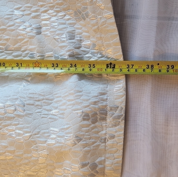 ANN Klein Sliver/White Tulip Dress pleated size 6 - Picture 9 of 11